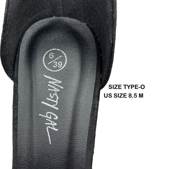 Nasty Gal Women's Black Faux Suede Mis Sized NWOT Platform Heel Size 8.5/39 M - Picture 12 of 12